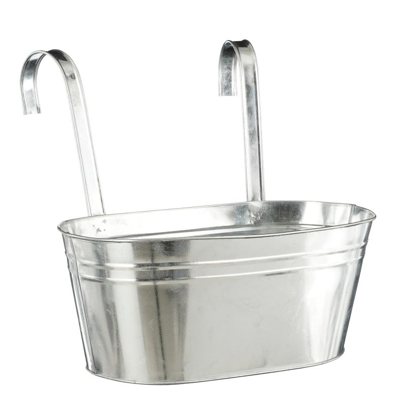 Balkona stādītājs Mica 1147349, metāls, 30 cm x 17 cm, sudraba