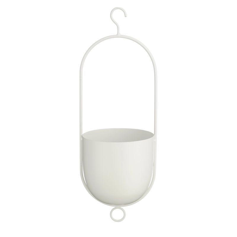 Karināmais puķu pods Mica Bob 1150087, metāls, 15 cm x 14 cm, balta