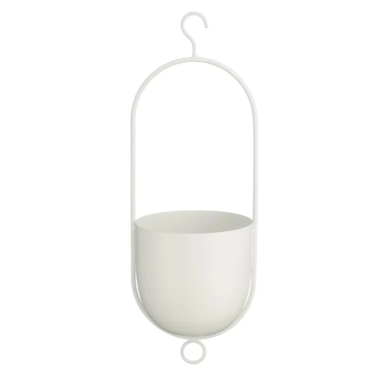 Karināmais puķu pods Mica Bob 1150087, metāls, 15 cm x 14 cm, balta