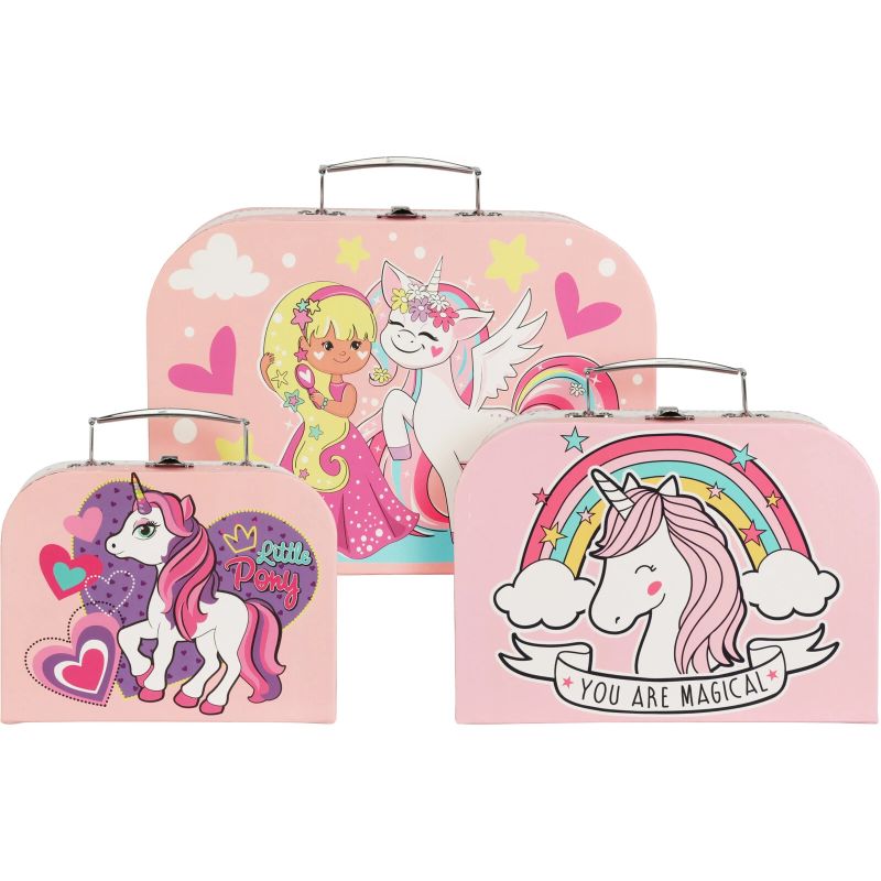 Koferu kompl. bērnu vienradzis 3gab