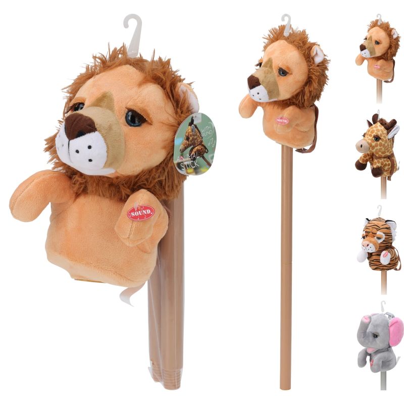 Rotaļu dzīvnieks ar nūju un skaņu