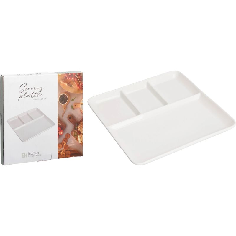 Uzkodu šķīvis porcelāna 25.5x25cm