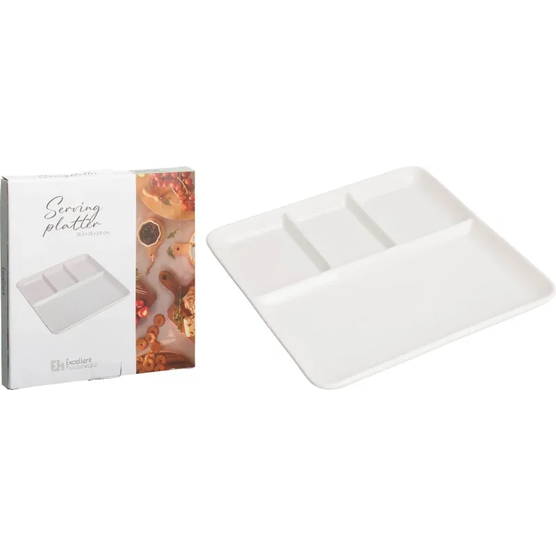 Servēšanas šķīvis 795880770, 25.5 cm x 2.5 cm, 25 cm, Balta