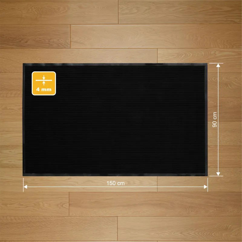 Durvju paklājs Okko Sphinx 380 6008, melna krās., 150 cm x 90 cm x 0.4 cm