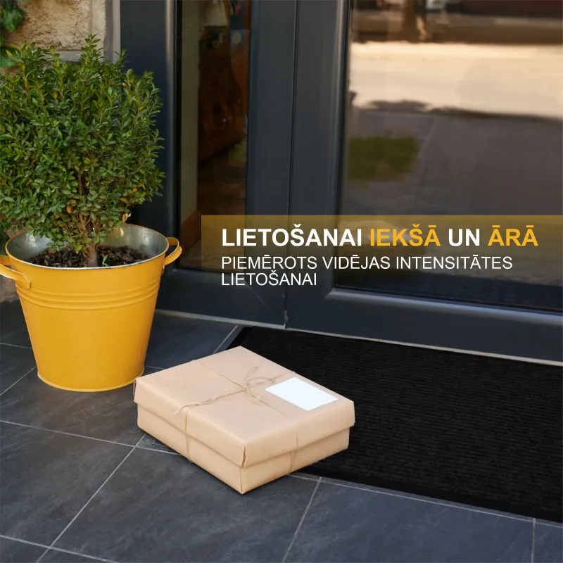 Durvju paklājs Okko Sphinx 380 6008, melna krās., 150 cm x 90 cm x 0.4 cm