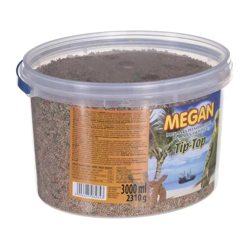 Sausa pārtika Megan, maziem papagaiļiem, 2.31 kg