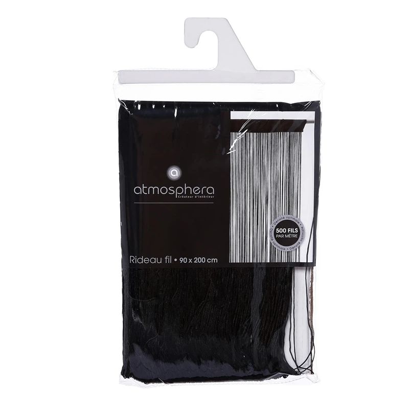 Dieninė užuolaida Atmosphera 10386 103860J, juoda sp., 90 cm x 200 cm