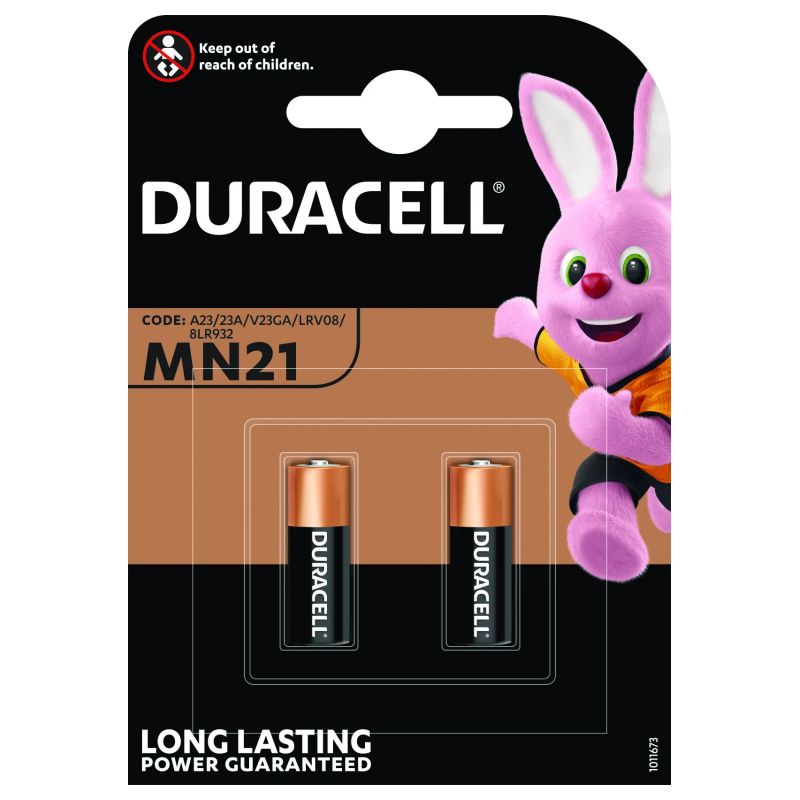 Duracell Alkaline Long Lasting Power Batteries 2x MN21