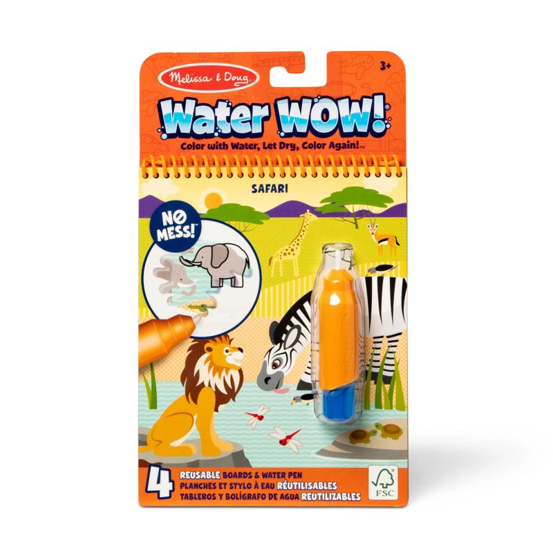 MELISSA & DOUG Water Wow!Ūdens krāsojamā grāmata – Safari