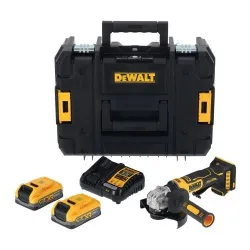 DeWALT Leņķa slīpmašīna BODYGRIP 125mm 18V PS 2x3.5Ah TSTAK