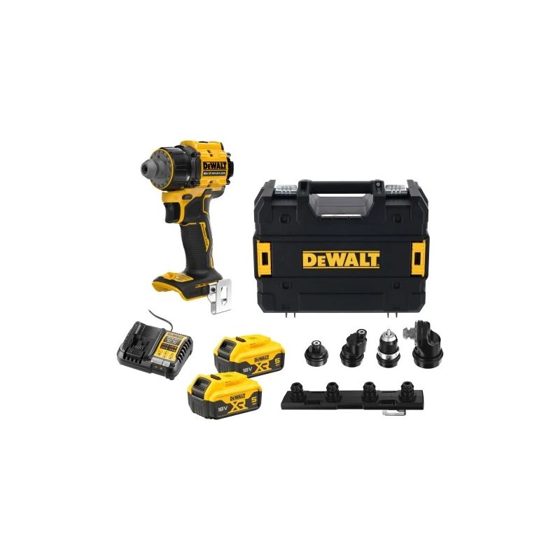 DeWALT Urbjmašīna-skrūvgriezis MULTI-HEAD 18V 2X5Ah TSTAK