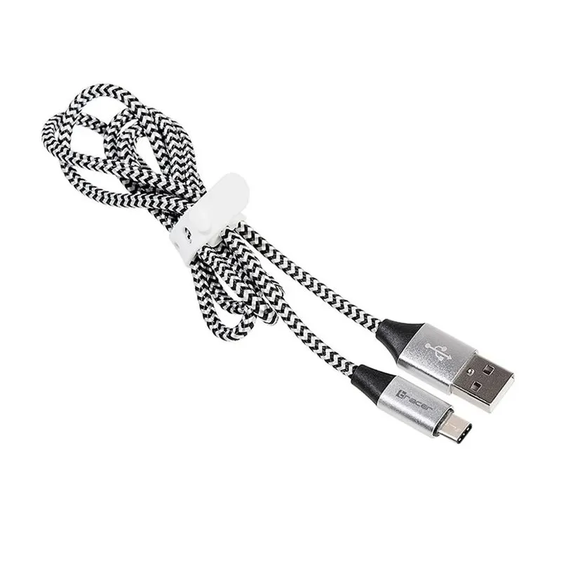 Tracer 46265 USB 2.0 Type C A Male 1m Black Silver