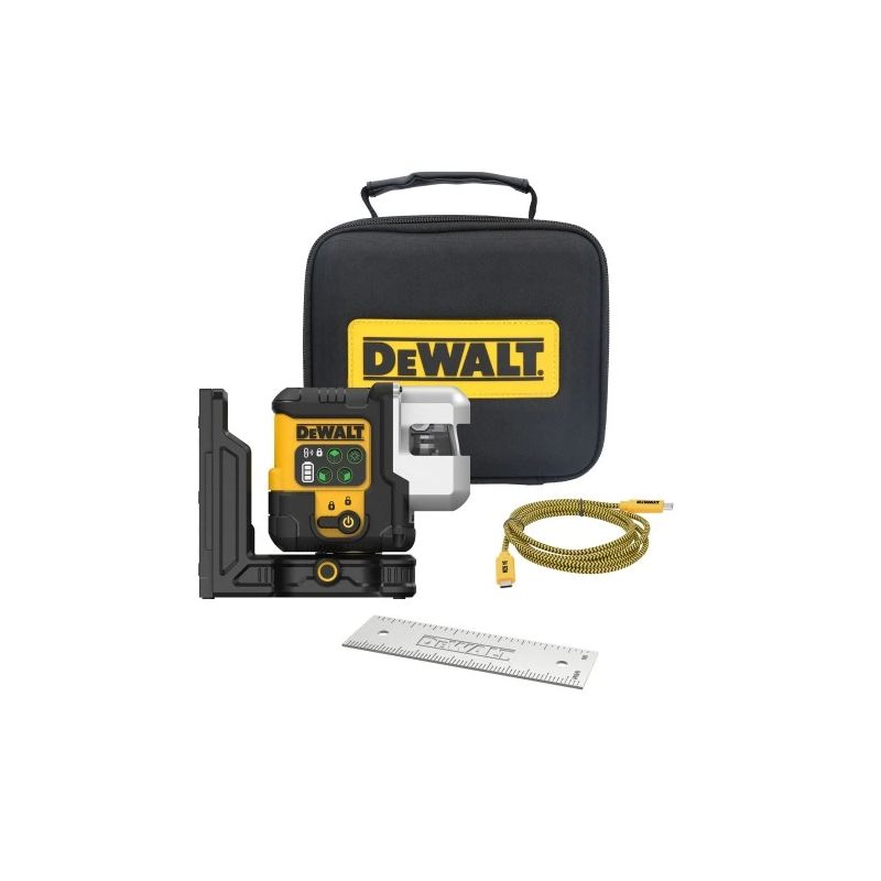 Multilīniju lāzeris USB-C zaļš 3x180°