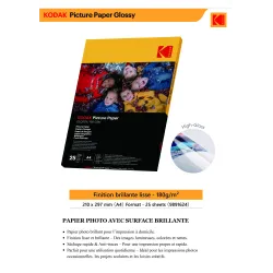 Kodak 180gsm 9.1 mil Glossy A4x25