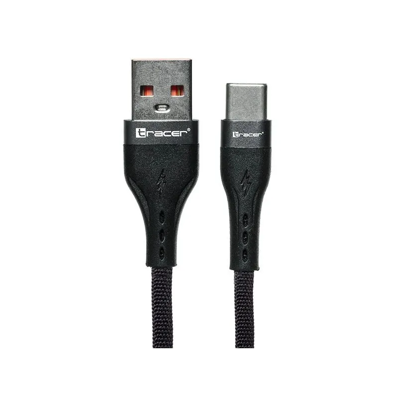 Tracer 47486 USB A - USB C M-M 1m Cable Black