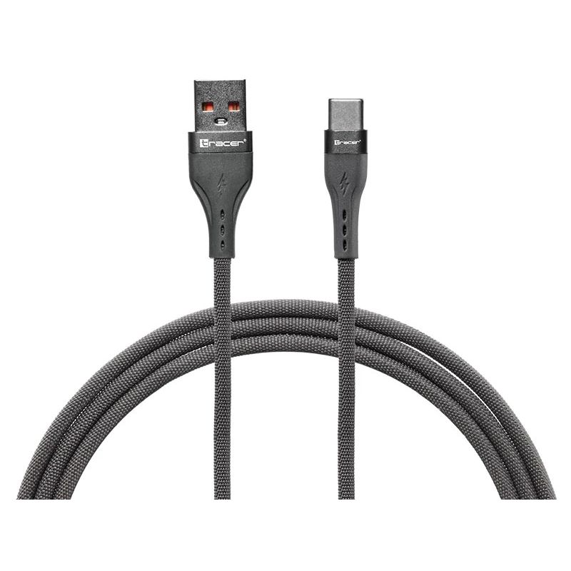 Tracer 47487 USB A - Type C M-M 1m Cable Grey