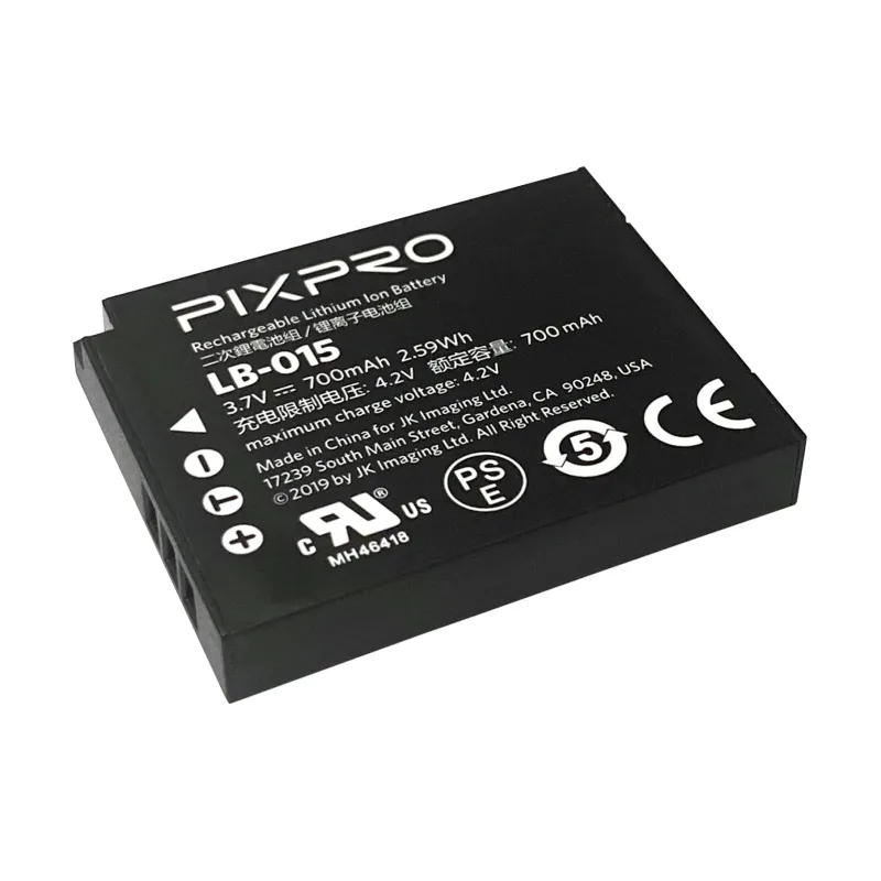 Pixpro LB-015 Lithium Ion Battery 3.7V 700mAh 2.59Wh