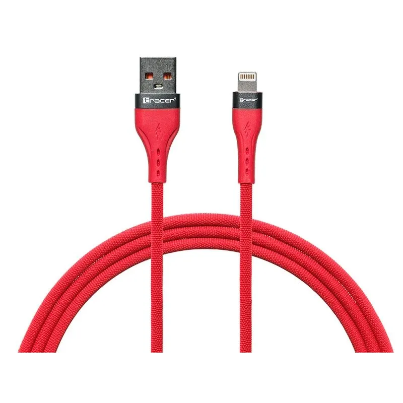 Tracer 47492 USB A - Lightning M-M 1m Cable Red
