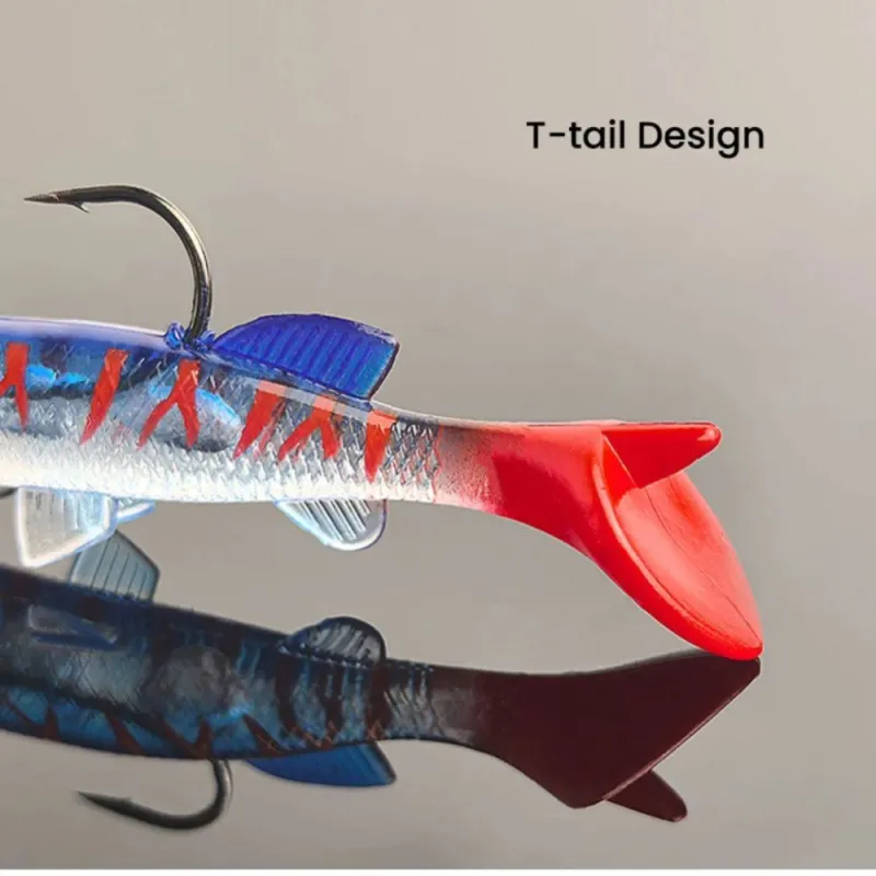 Silikona māneklis ar džiga galviņu AsaTsuri T-Tail 3D Firetiger 9 cm, 15g