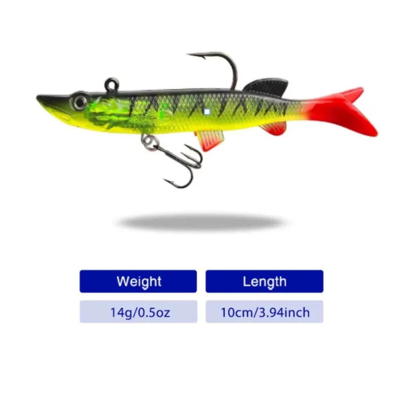 Silikona māneklis ar džiga galviņu AsaTsuri T-Tail 3D Firetiger 9 cm, 15g