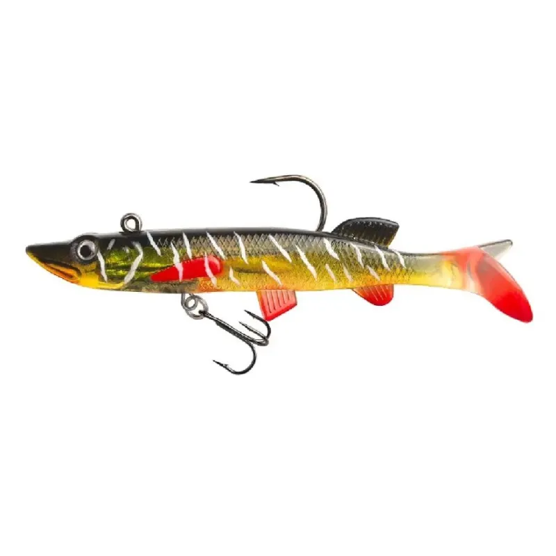 Silikona māneklis ar džiga galviņu AsaTsuri T-Tail 3D NaturalPike 9cm, 15g
