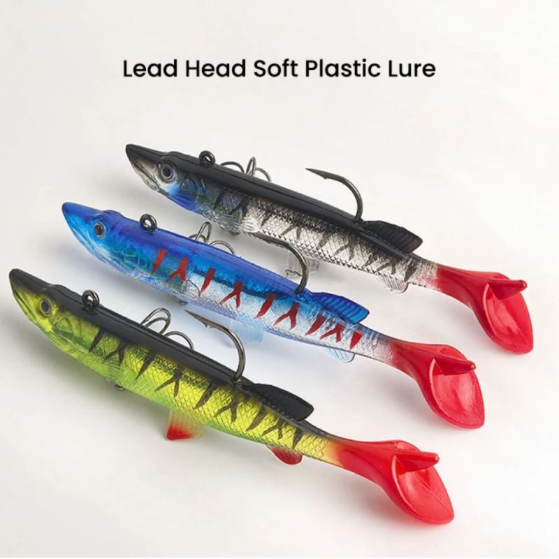 Silikona māneklis ar džiga galviņu AsaTsuri T-Tail 3D Firetiger 12 cm, 23g