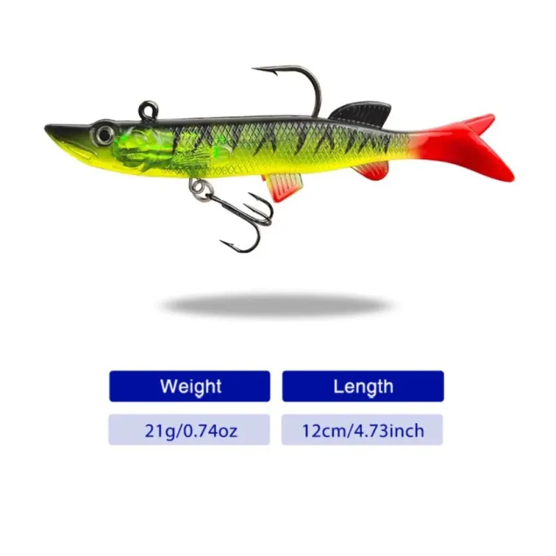Silikona māneklis ar džiga galviņu AsaTsuri T-Tail 3D Firetiger 12 cm, 23g
