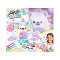 AIRBRUSH PLUSH Plīša DIY komplekts Kawaii Bear ar aerogrāfu, 25 cm