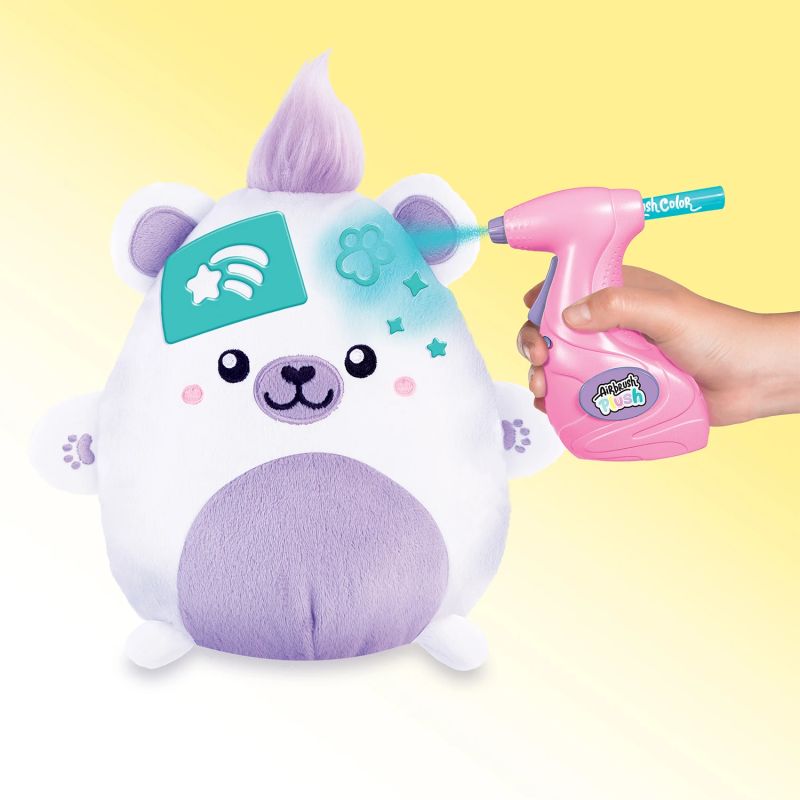 AIRBRUSH PLUSH Plīša DIY komplekts Kawaii Bear ar aerogrāfu, 25 cm