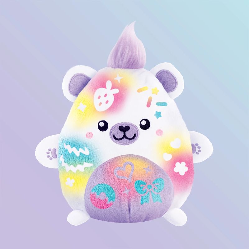 AIRBRUSH PLUSH Plīša DIY komplekts Kawaii Bear ar aerogrāfu, 25 cm