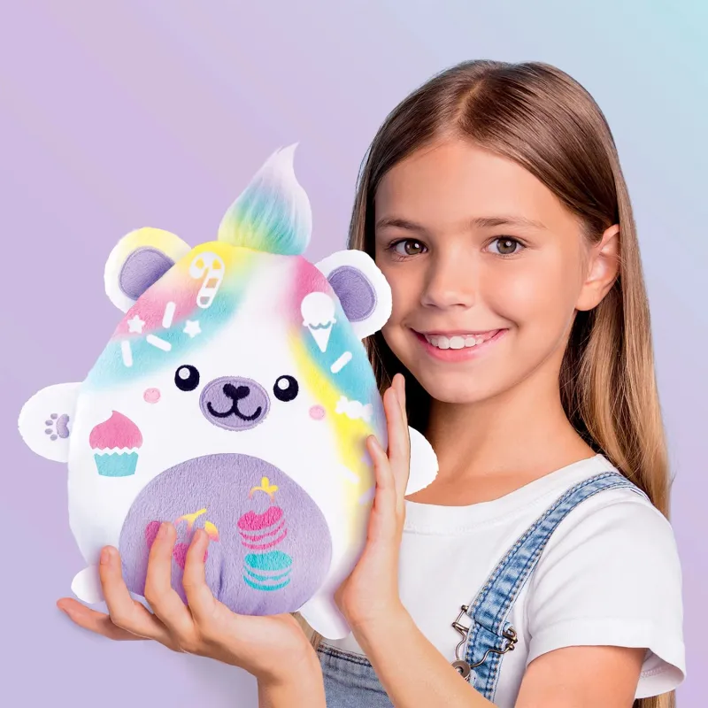 AIRBRUSH PLUSH Plīša DIY komplekts Kawaii Bear ar aerogrāfu, 25 cm