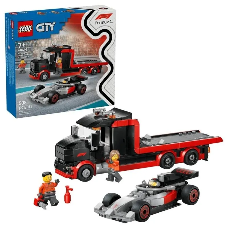 Konstruktorius LEGO City F1 sunkvežimis su Audi 60493.508vnt