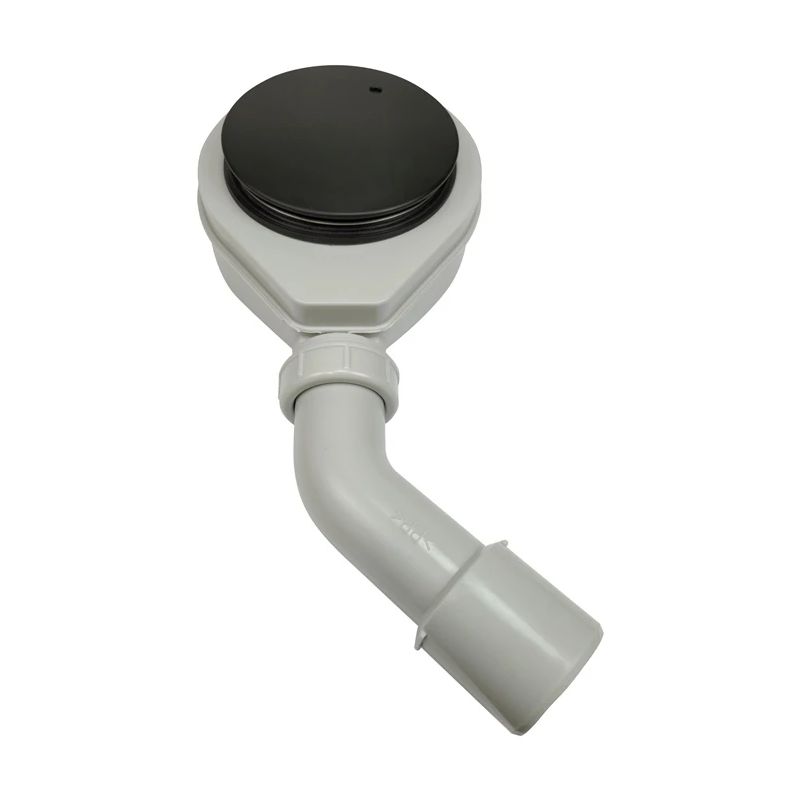 Tray siphon 90 top-clea chro black mat