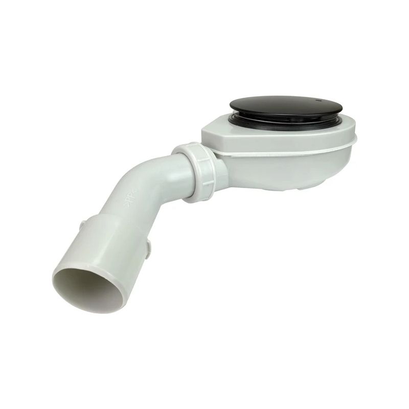 Tray siphon 90 top-clea chro black mat