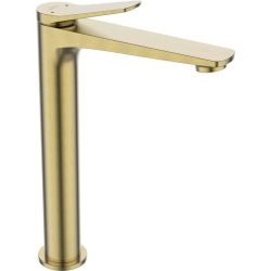 High washbasin mixer nestos brushed gold