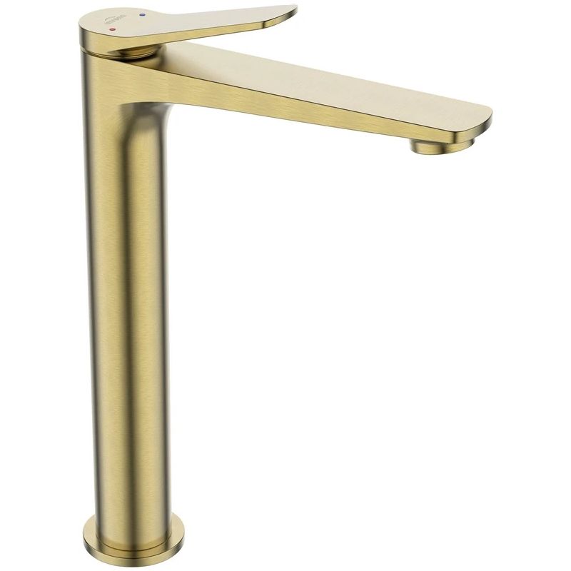 High washbasin mixer nestos brushed gold