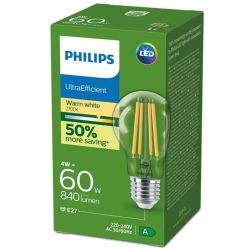 Lemputė Philips LED. A60. E27. 4W. 840LM. 2700K CL