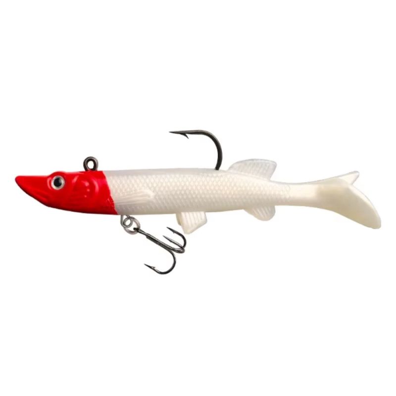 Silikona māneklis ar džiga galviņu AsaTsuri T-Tail 3D RedHead 9 cm, 15g