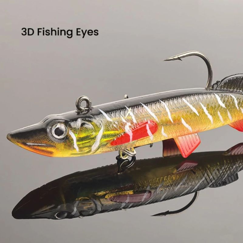 Silikona māneklis ar džiga galviņu AsaTsuri T-Tail 3D BlueTiger 9 cm, 15g