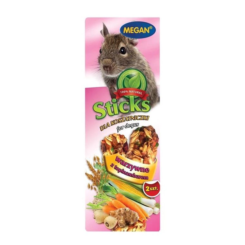 Лакомства для дегу Megan с овощами и артишоками. 2 x 50 гр