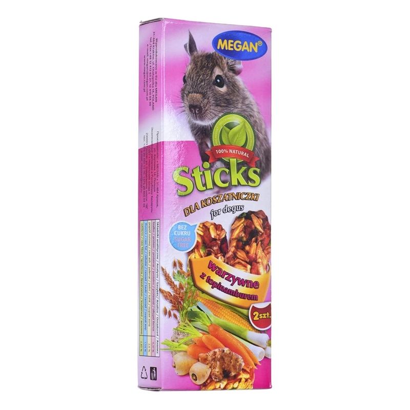 Лакомства для дегу Megan с овощами и артишоками. 2 x 50 гр