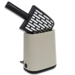 Scoop with holder garb bag biala