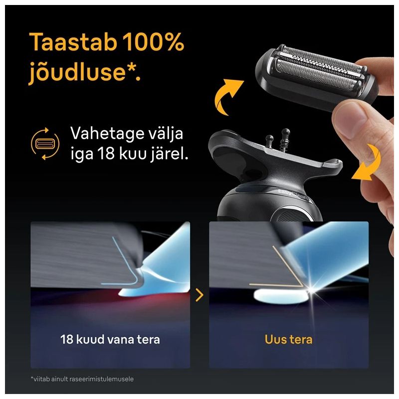 Shaving head 54b black braun