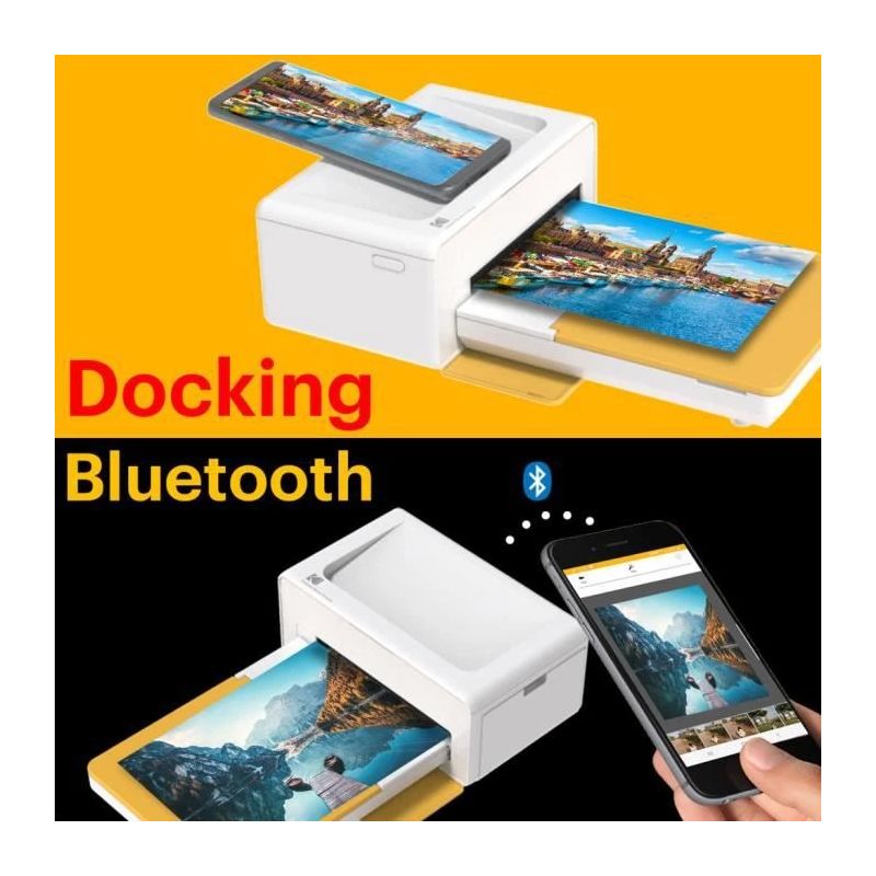 Kodak PD460 Printer Dock Bluetoot Yellow and 10 paper