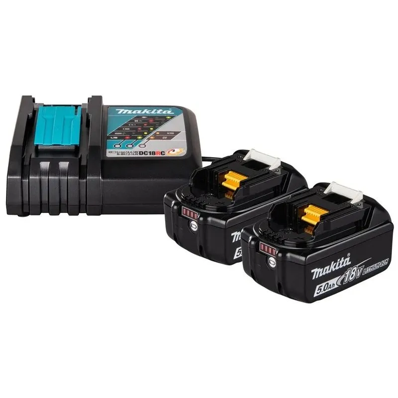 Akumulatora un lādētāja komplekts Makita. 2 x 5 Ah. 18V