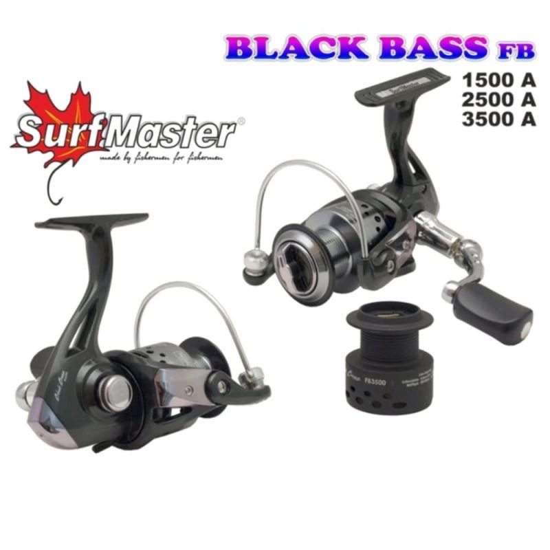 Surf Master Black Bass FB 3500 brīvspoles māneklis, 5+1 gultņi, pārnesumskaitlis 5,1:1