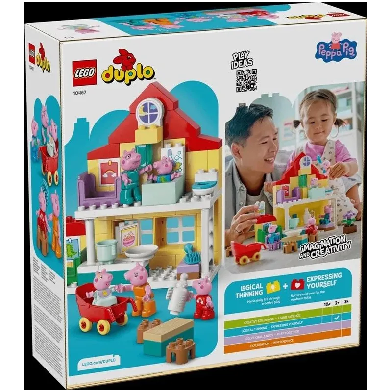 LEGO DUPLO Peppa Pig Ģimenes mājas konstruktors 10467. 84gab