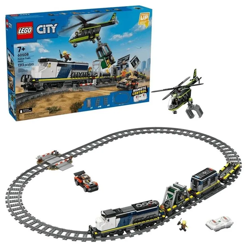LEGO City vilciena aplaupīšanas konstruktors 60508. 1313 gab