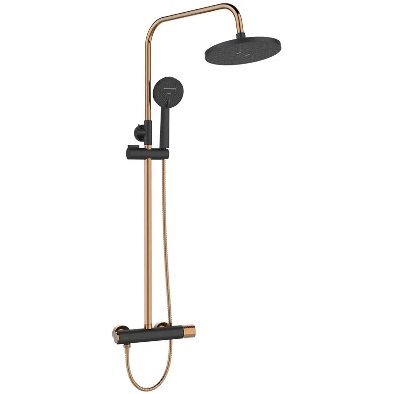 Dušas komplekts ar maisītāju Invena Starlight melns-zelts