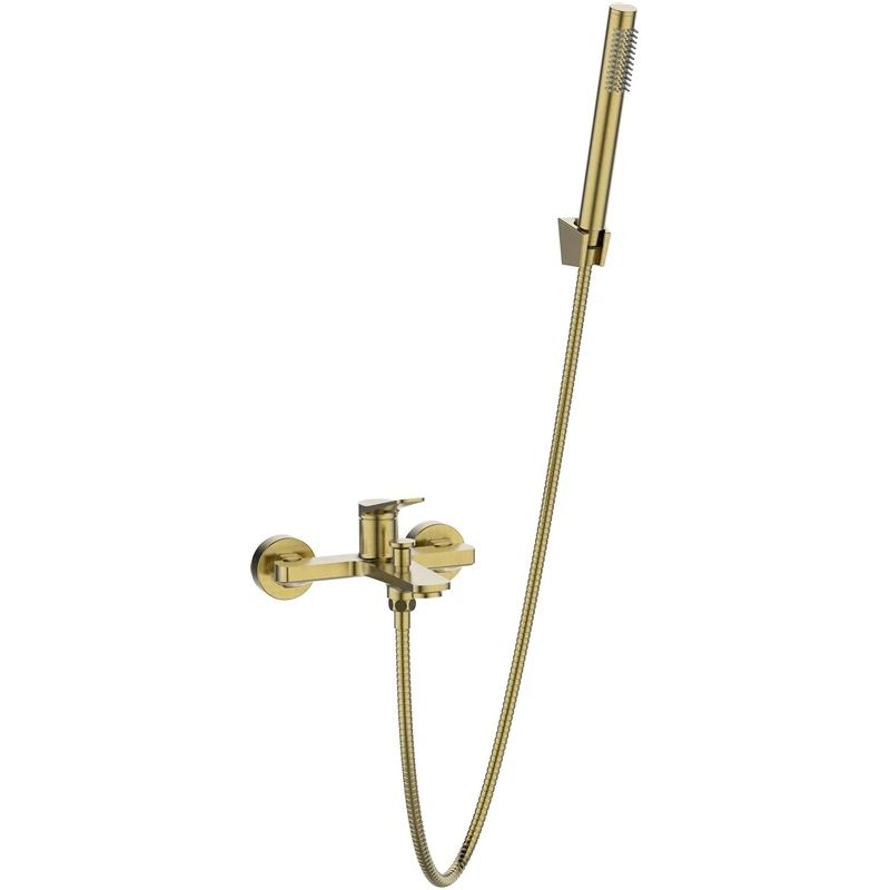 Bath mixnestos with shower set br gold